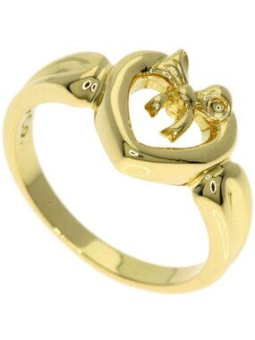 Tiffany & Co Heart with Bow Ring 18k Yellow Gold